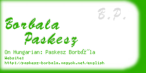 borbala paskesz business card